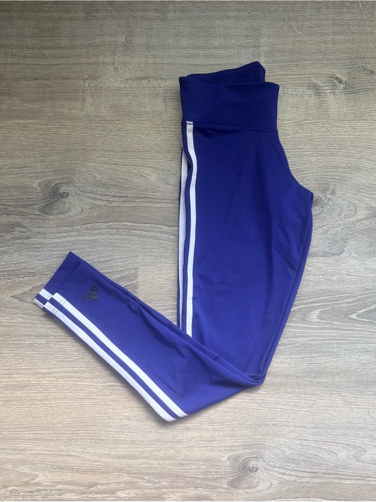 adidas Pants - adidas Women’s XS High-Waist Athletic Leggings Royal Blue/White Interior Pocket
